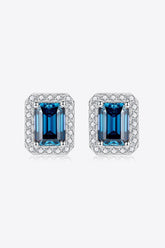2 Carat Moissanite Stud Earrings in Indigo - Shah S. Sahota